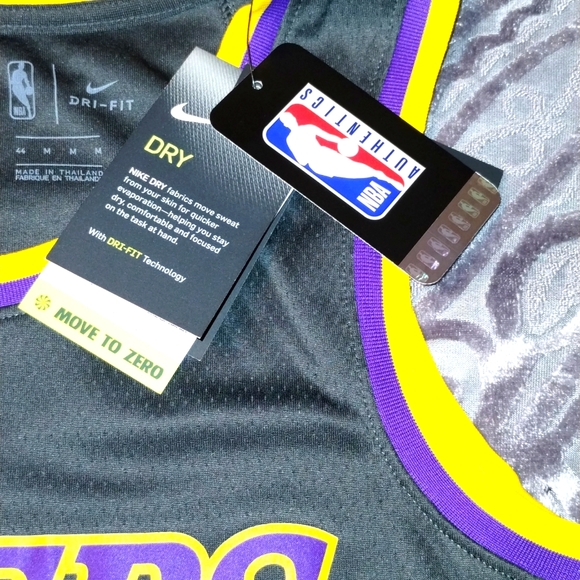 Nike NBA LA Lakers Lebron James (Swingman Earned Ed. Jersey-Men Sz 44-Med) NEW!! - Picture 6 of 7